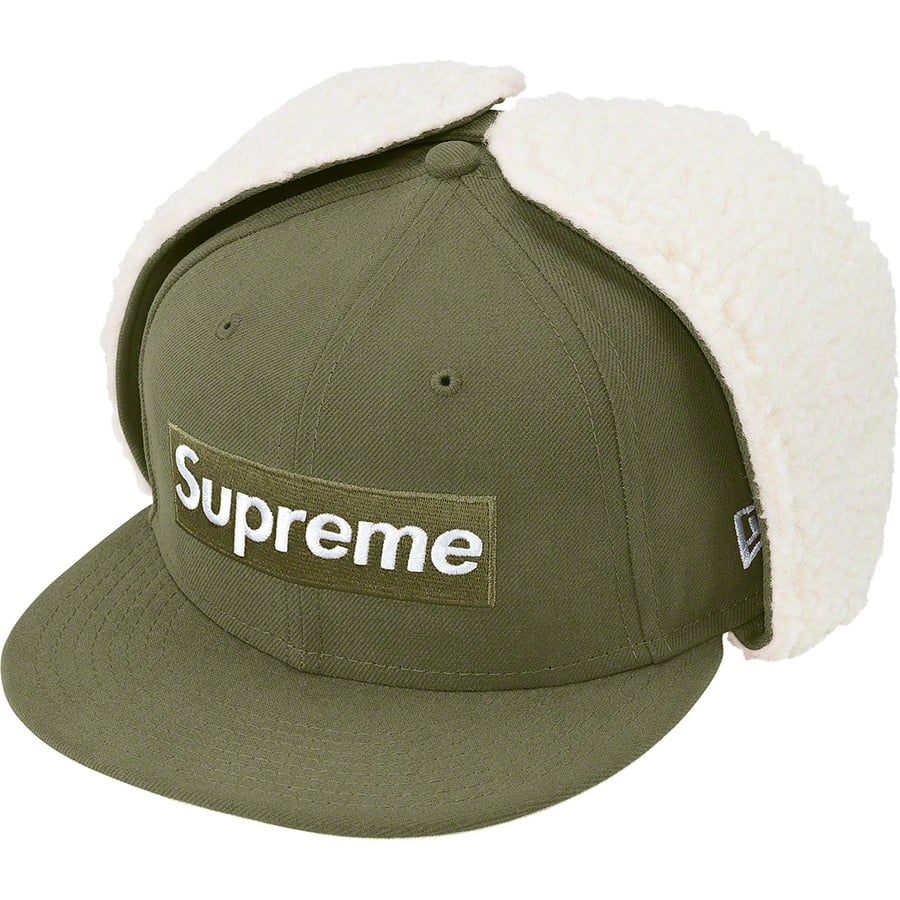 Details on Earflap Box Logo New Era Olive from fall winter 2021 (Price is $68)