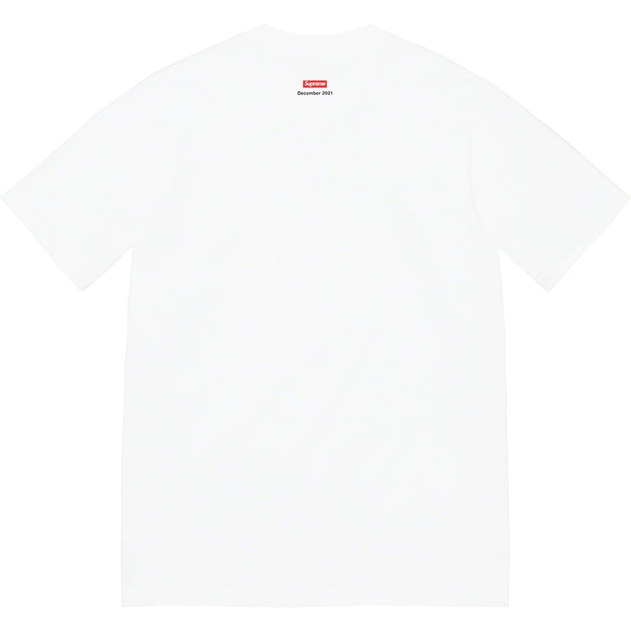 Details on Spend It Tee White from fall winter 2021 (Price is $38)