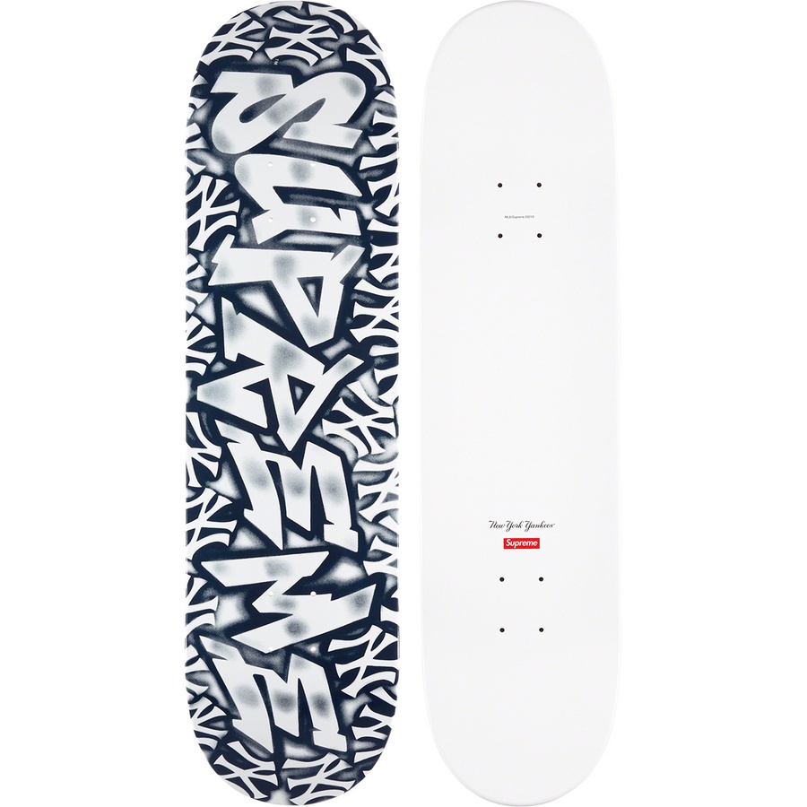 Details on Supreme New York Yankees™ Airbrush Skateboard White - 8.25" x 32" from fall winter
                                                    2021 (Price is $68)