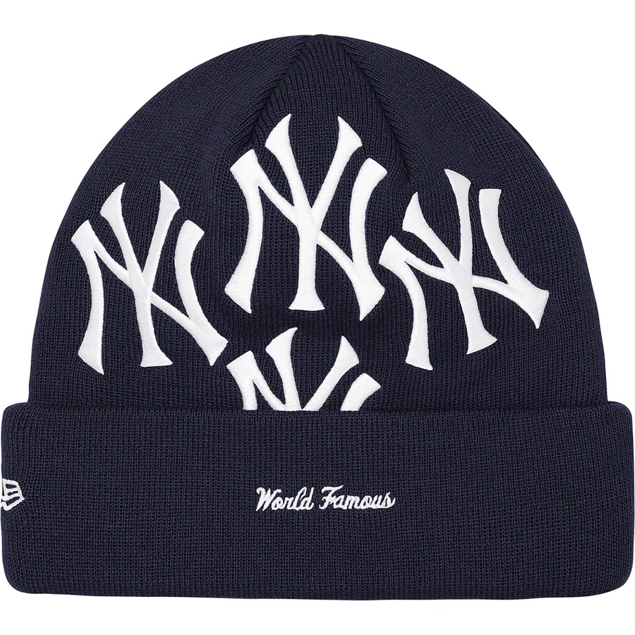 Details on Supreme New York Yankees™ New Era Box Logo Beanie Navy from fall winter
                                                    2021 (Price is $68)
