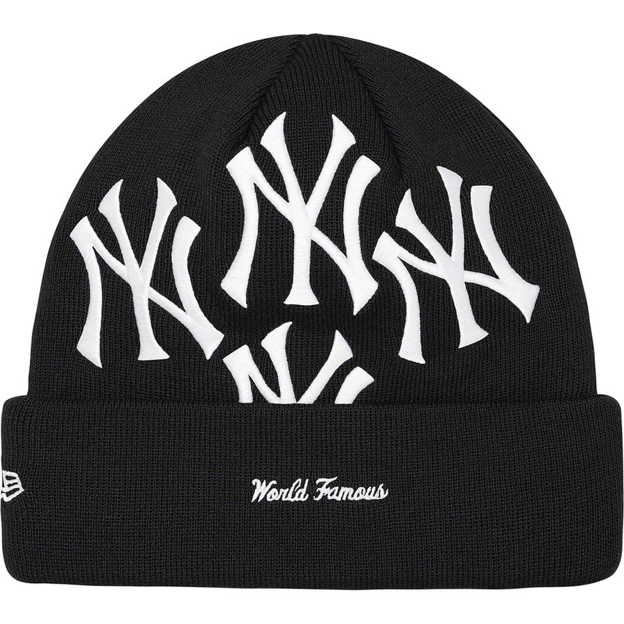Details on Supreme New York Yankees™ New Era Box Logo Beanie Black from fall winter
                                                    2021 (Price is $68)