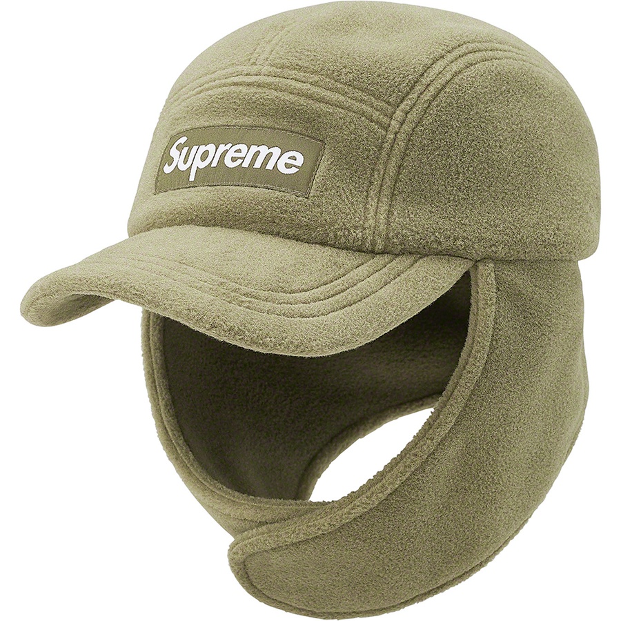 Details on Polartec Earflap Camp Cap Light Olive from fall winter
                                                    2021 (Price is $58)