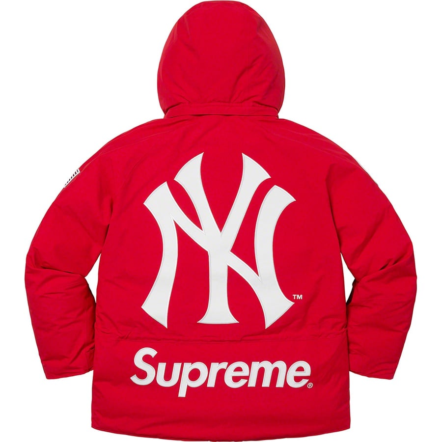 Details on Supreme New York Yankees™ GORE-TEX 700-Fill Down Jacket Red from fall winter
                                                    2021 (Price is $668)