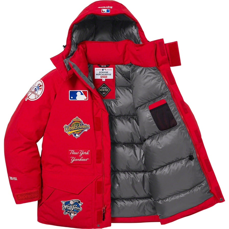 Details on Supreme New York Yankees™ GORE-TEX 700-Fill Down Jacket Red from fall winter
                                                    2021 (Price is $668)
