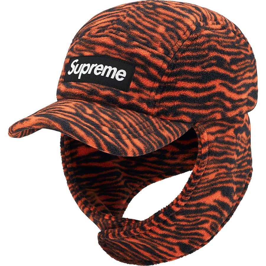 Details on Polartec Earflap Camp Cap Tiger from fall winter
                                                    2021 (Price is $58)