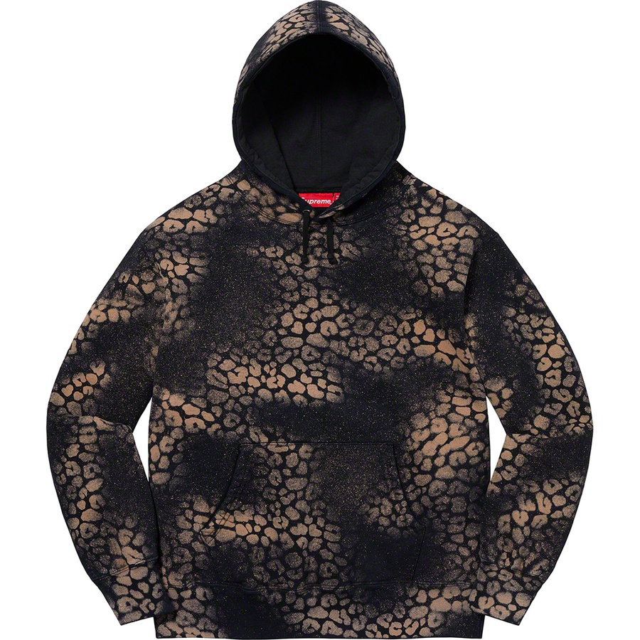 Details on Bleached Leopard Hooded Sweatshirt Black from fall winter 2021 (Price is $188)