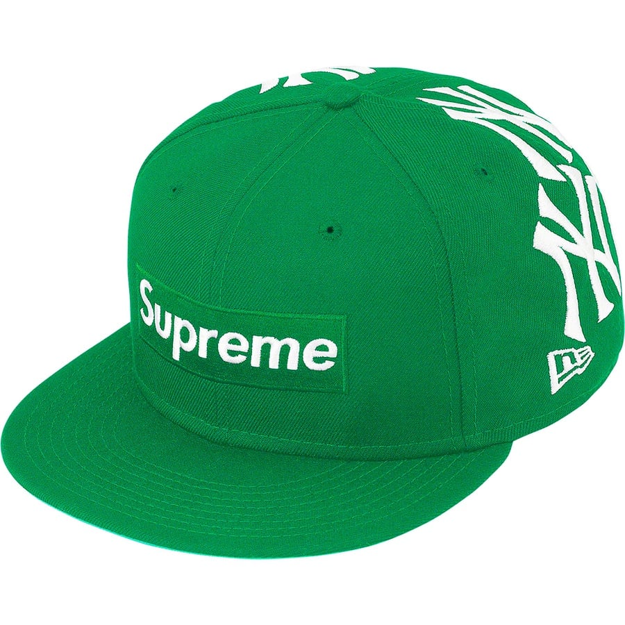 Details on Supreme New York Yankees™ Box Logo New Era Green from fall winter 2021 (Price is $68)