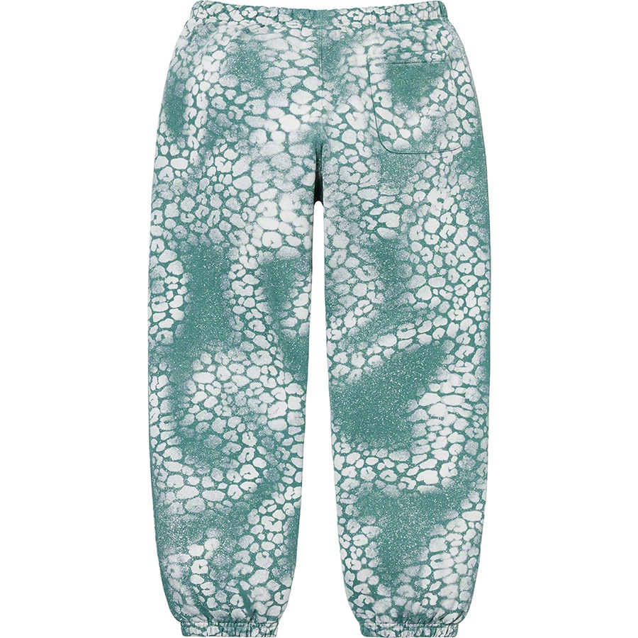 Details on Bleached Leopard Sweatpant Dusty Teal from fall winter
                                                    2021 (Price is $188)