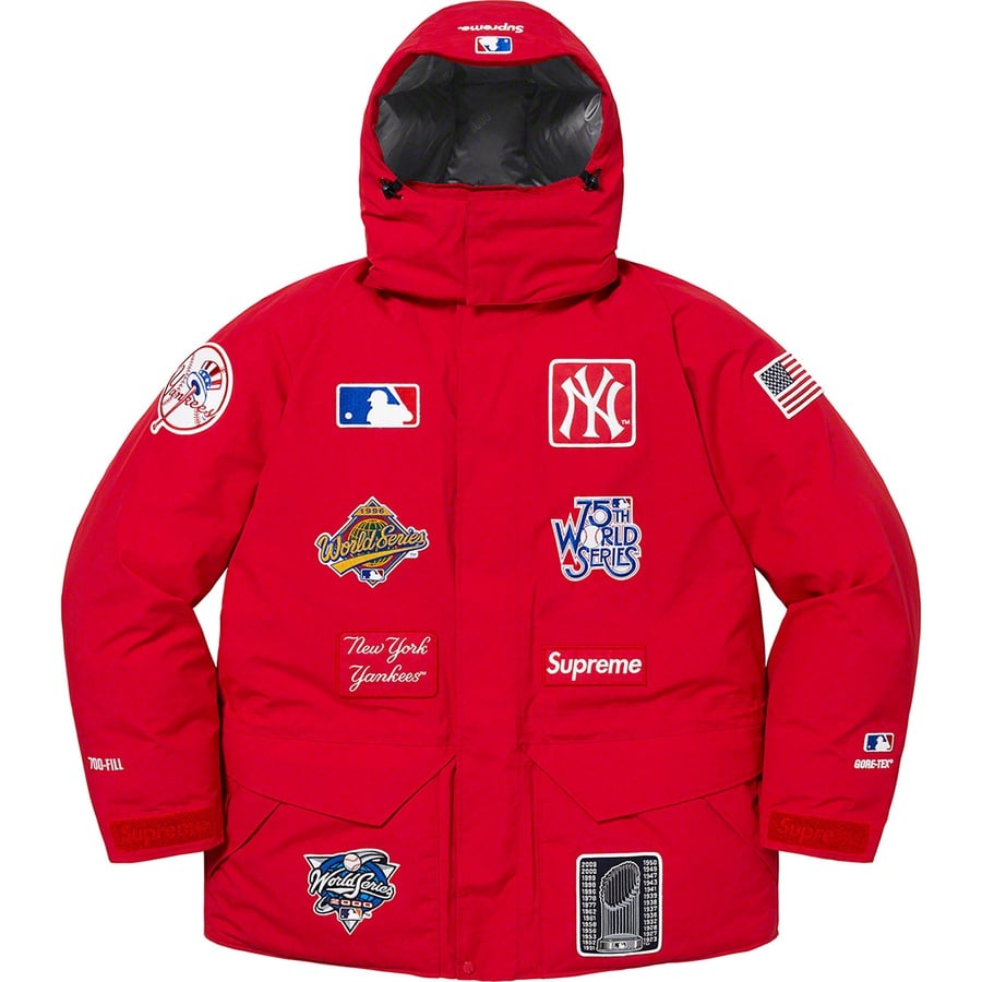 Details on Supreme New York Yankees™ GORE-TEX 700-Fill Down Jacket Red from fall winter
                                                    2021 (Price is $668)