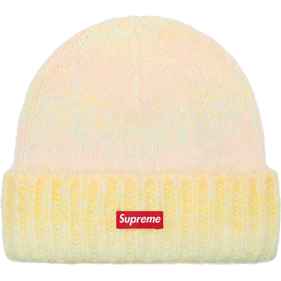 Details on Gradient Stripe Beanie Yellow from fall winter
                                                    2021 (Price is $38)