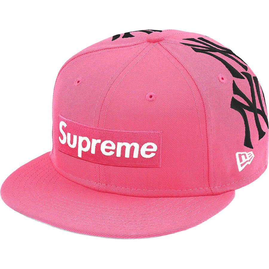 Details on Supreme New York Yankees™ Box Logo New Era Pink from fall winter
                                                    2021 (Price is $68)