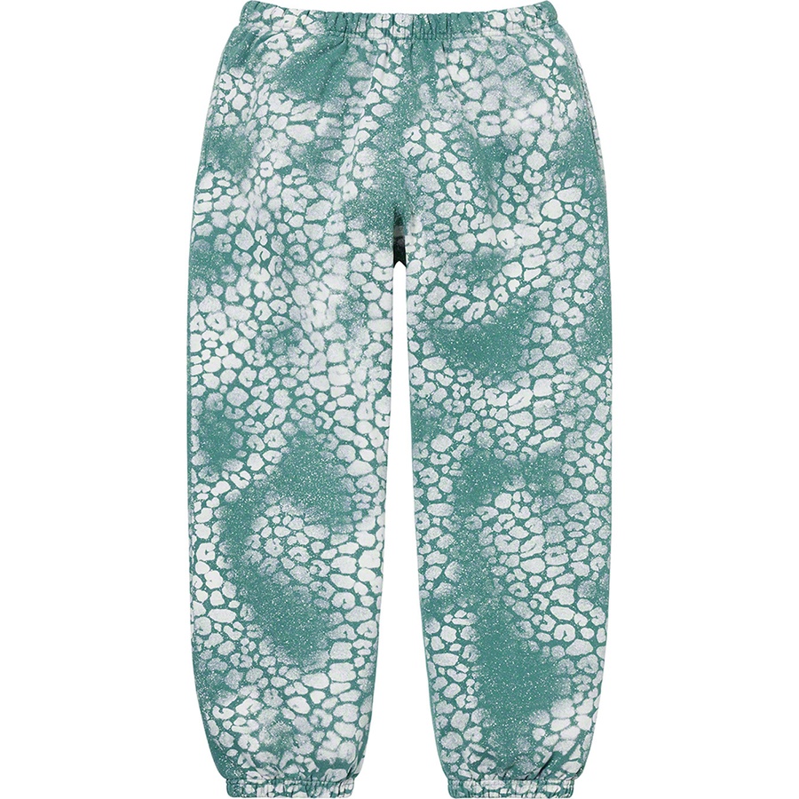 Details on Bleached Leopard Sweatpant Dusty Teal from fall winter
                                                    2021 (Price is $188)
