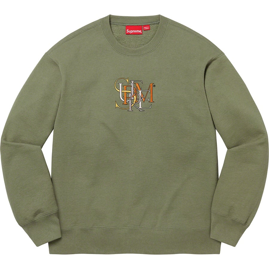 Details on Overlap Crewneck Light Olive from spring summer
                                                    2022 (Price is $148)