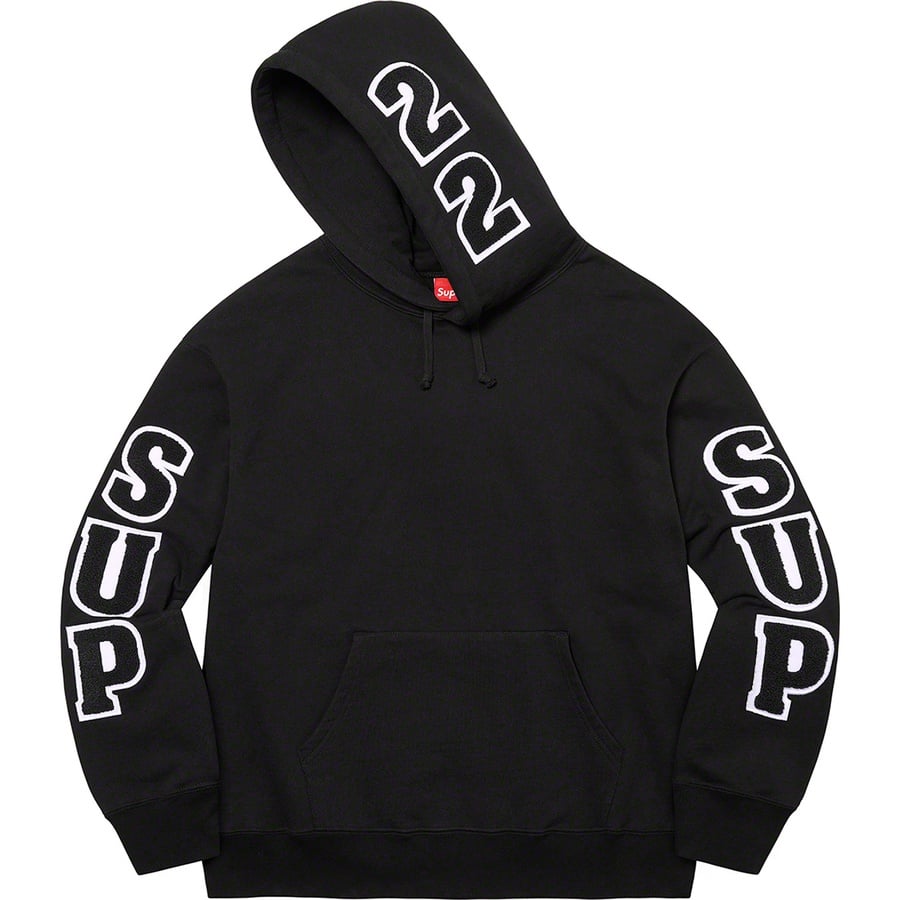 Supreme Supreme Team Chenille Hooded Sweatshirt (SS22) - Black - $178