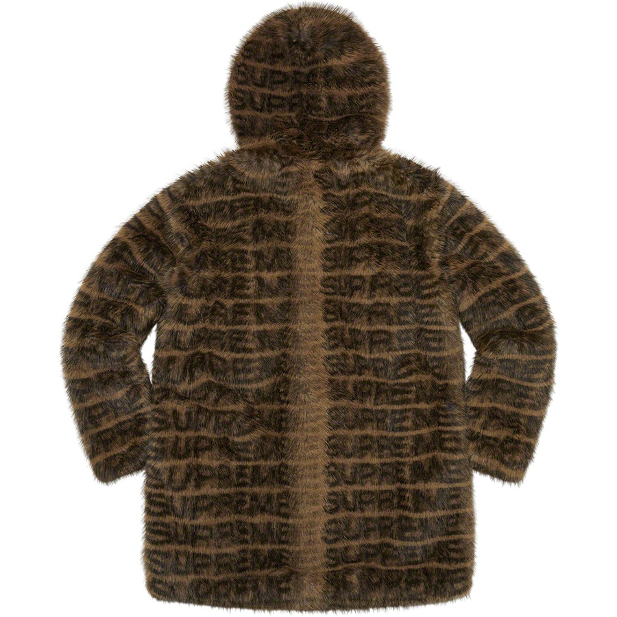Details on Faux Fur Hooded Coat Brown from spring summer 2022 (Price is $498)