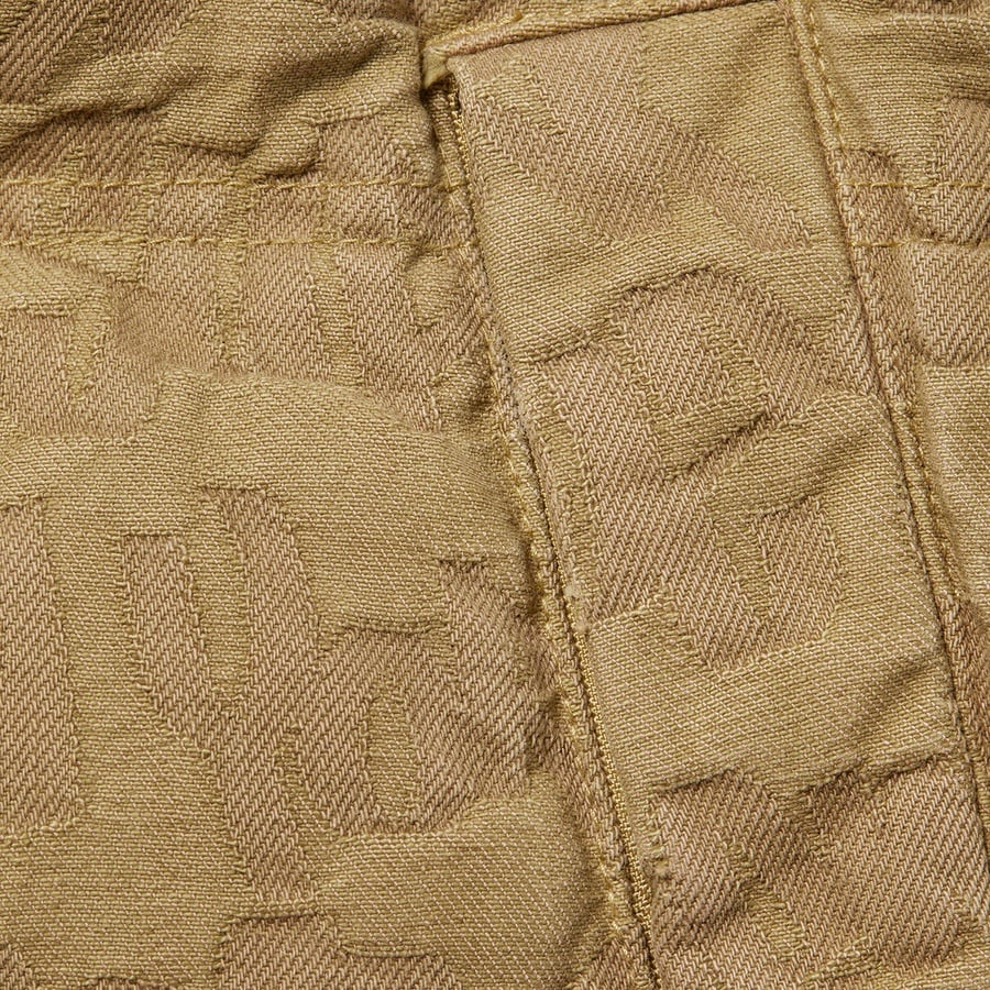 Details on Fat Tip Jacquard Denim Puffer Jacket Olive from spring summer
                                                    2022 (Price is $348)