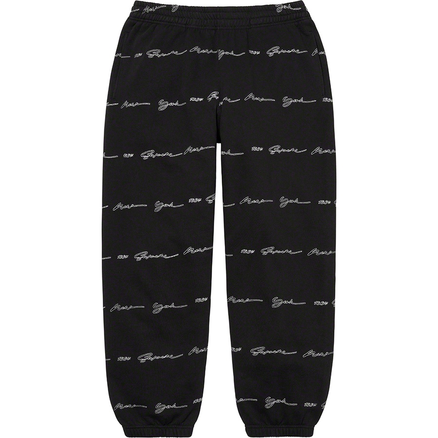 Details on Script Stripe Sweatpant Black from spring summer 2022 (Price is $158)