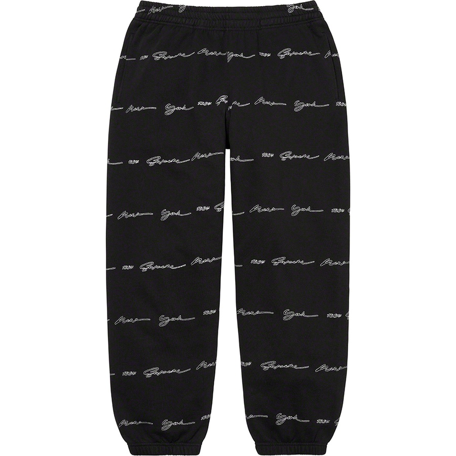 Details on Script Stripe Sweatpant Black from spring summer
                                                    2022 (Price is $158)