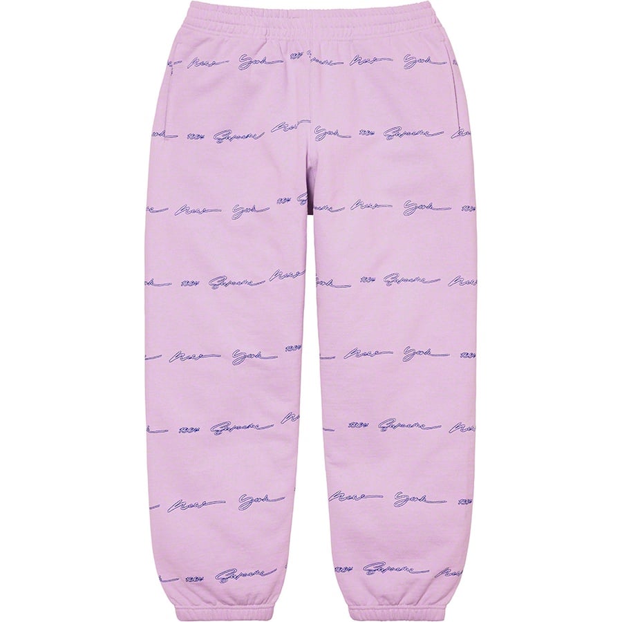 Details on Script Stripe Sweatpant Pale Purple from spring summer 2022 (Price is $158)