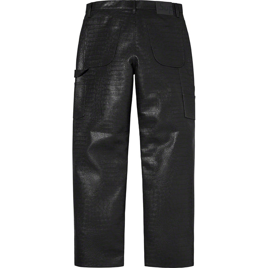 Details on Faux Croc Painter Pant Black from spring summer 2022 (Price is $198)