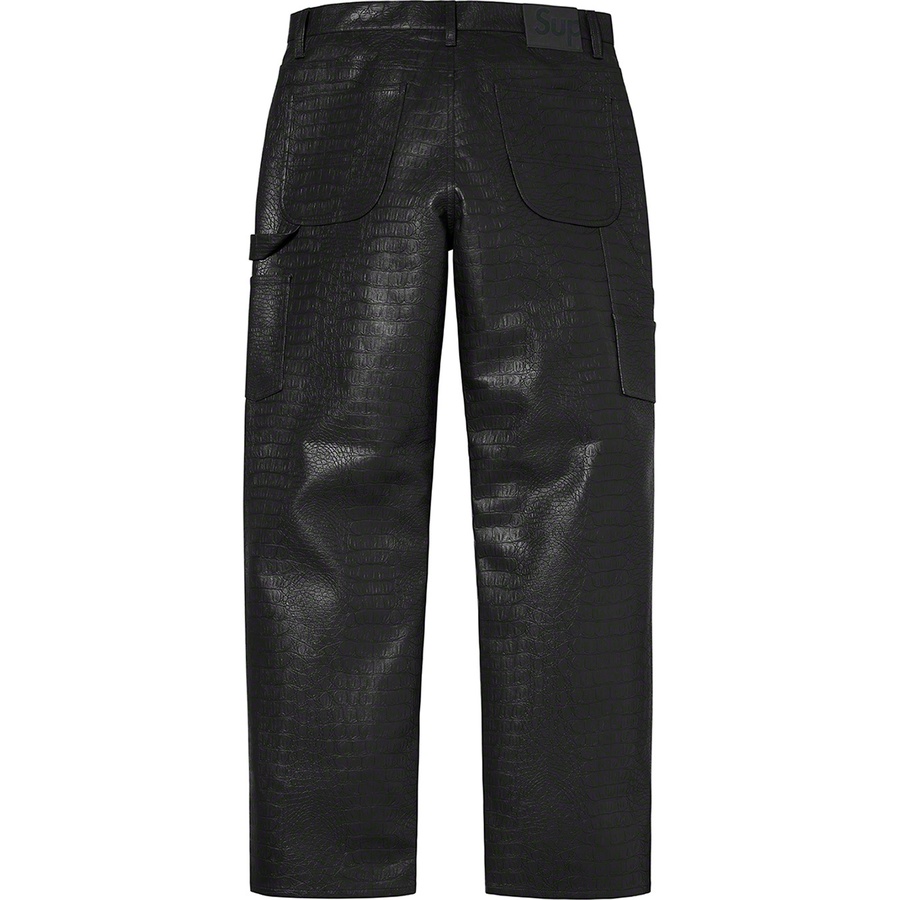 Details on Faux Croc Painter Pant Black from spring summer
                                                    2022 (Price is $198)