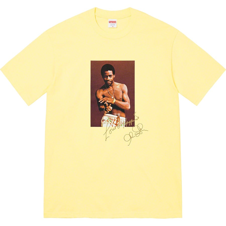 Details on Al Green Tee Pale Yellow from spring summer
                                                    2022 (Price is $48)