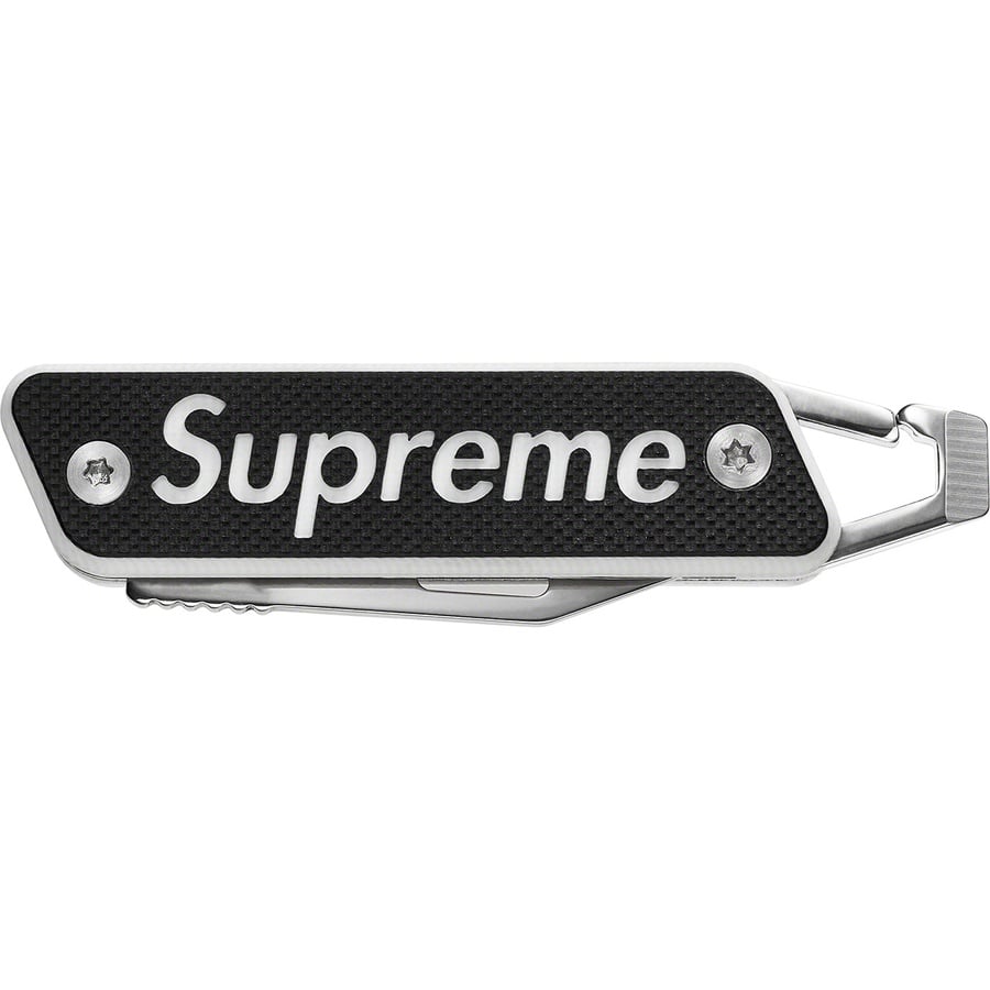 Details on Supreme TRUE Modern Keychain Knife Black from spring summer 2022 (Price is $28)