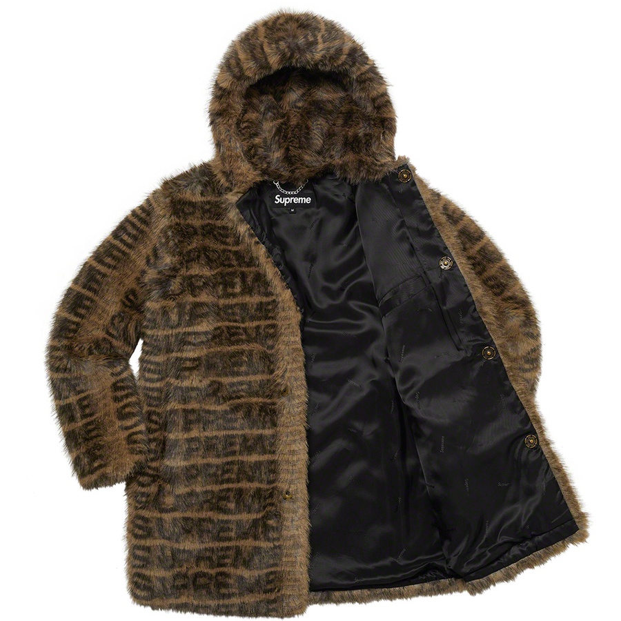 Details on Faux Fur Hooded Coat Brown from spring summer
                                                    2022 (Price is $498)