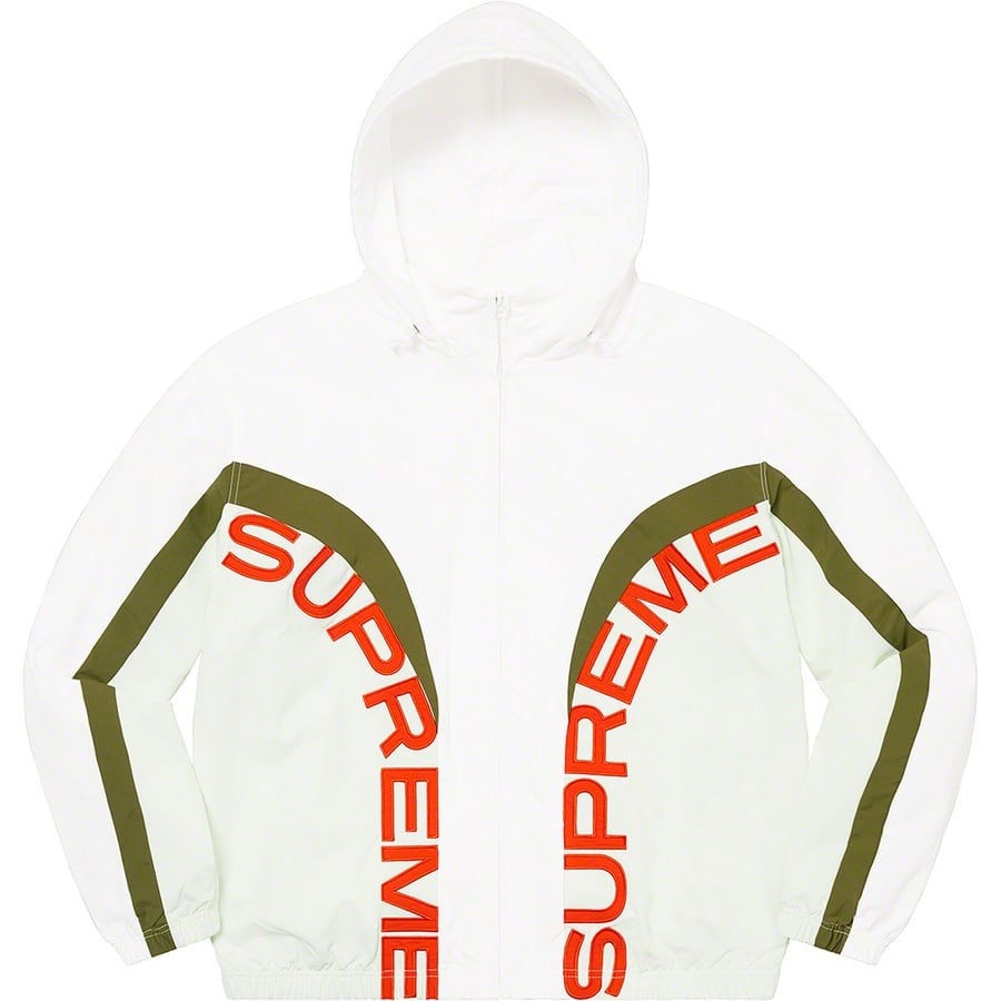 Details on Curve Track Jacket White from spring summer 2022 (Price is $168)