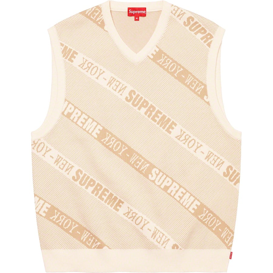 Details on Stripe Sweater Vest White from spring summer 2022 (Price is $128)
