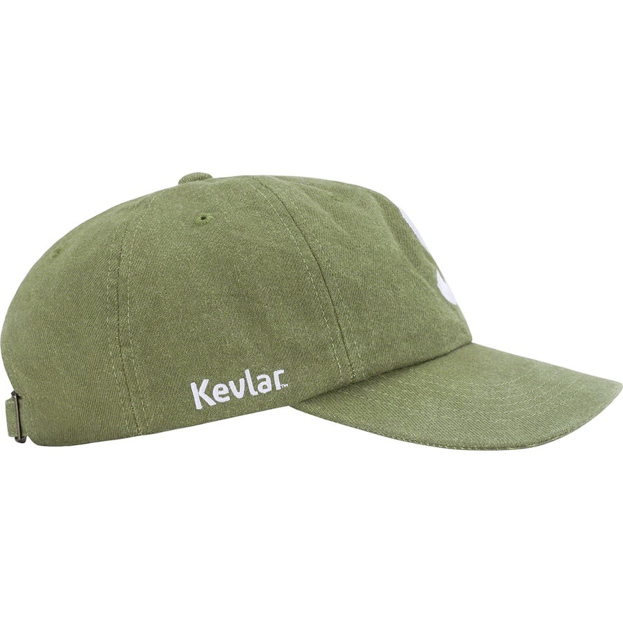 Details on Kevlar™ Denim S Logo 6-Panel Olive from spring summer
                                                    2022 (Price is $54)