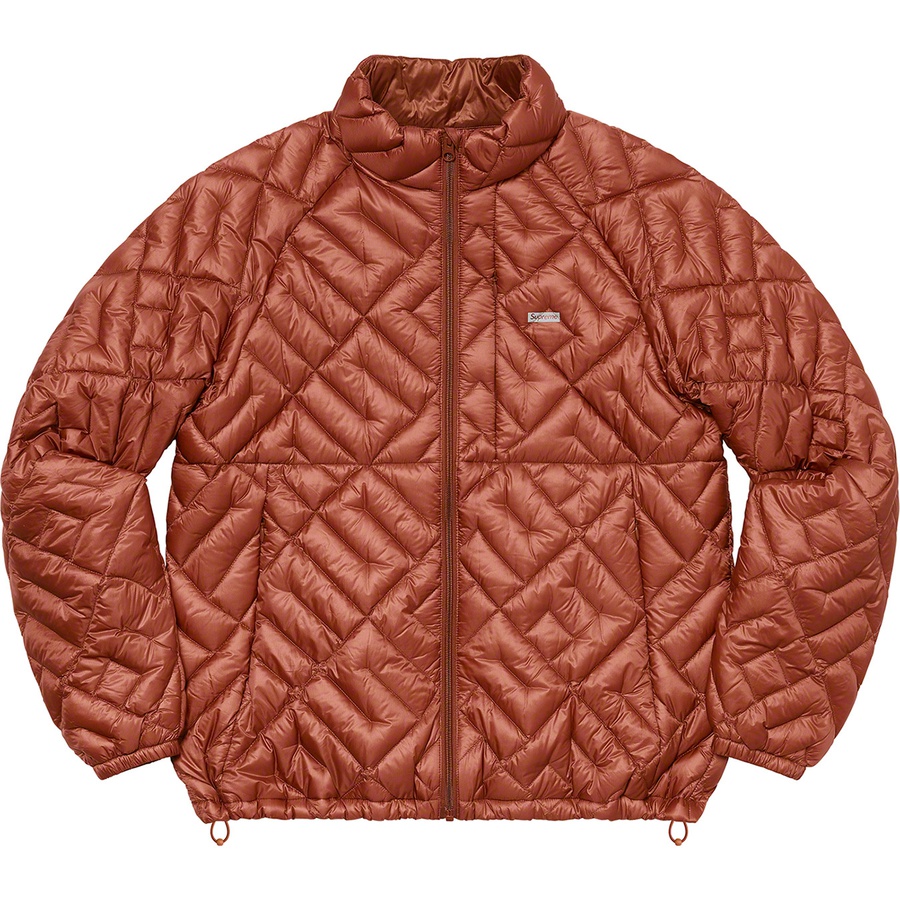 Details on Spellout Quilted Lightweight Down Jacket Rust from spring summer
                                                    2022 (Price is $248)