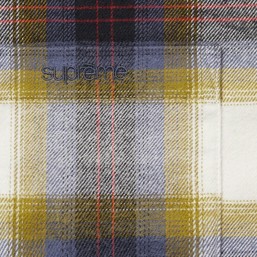 Details on Brushed Plaid Flannel Shirt Natural from spring summer 2022 (Price is $138)