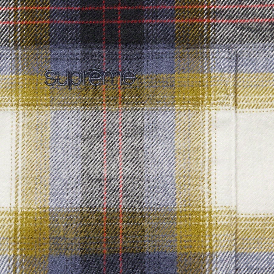 Details on Brushed Plaid Flannel Shirt Natural from spring summer
                                                    2022 (Price is $138)