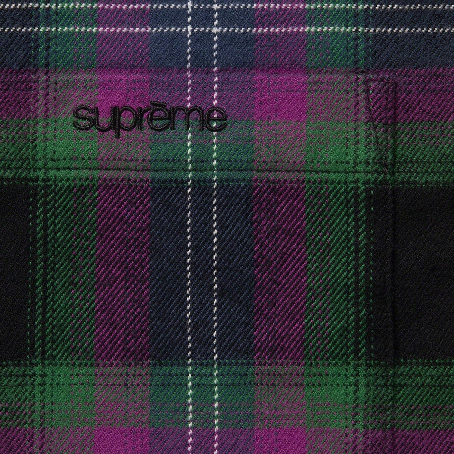 Details on Brushed Plaid Flannel Shirt Black from spring summer 2022 (Price is $138)