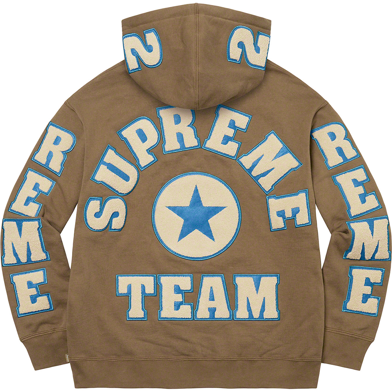 Supreme Team Chenille Hooded Sweatshirt 'Ash Grey