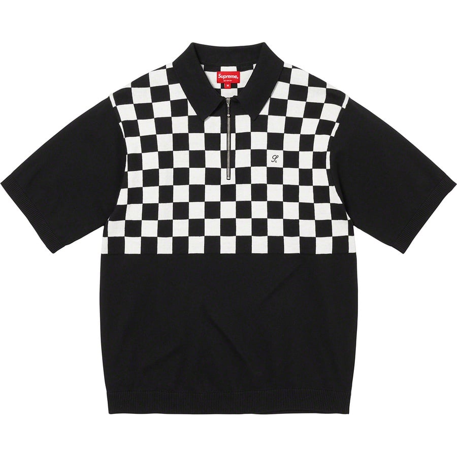 Checkerboard Zip Polo - Supreme Community