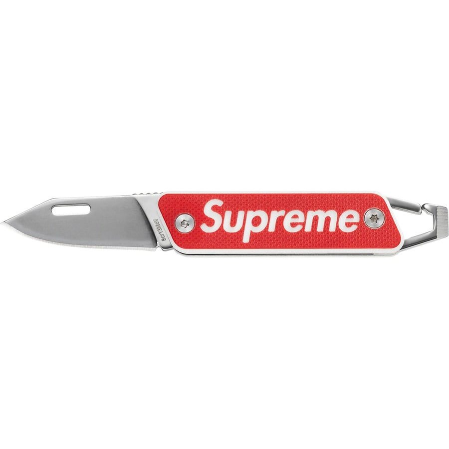 Details on Supreme TRUE Modern Keychain Knife Red from spring summer
                                                    2022 (Price is $28)