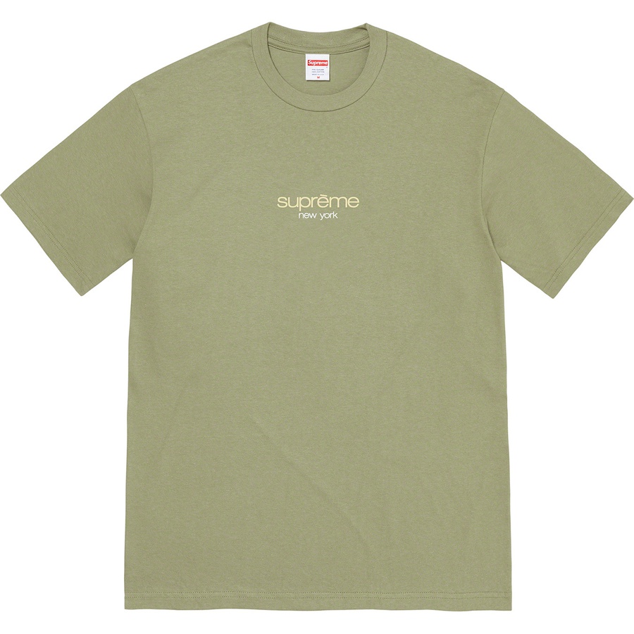 Details on Classic Logo Tee Light Olive from spring summer 2022 (Price is $40)