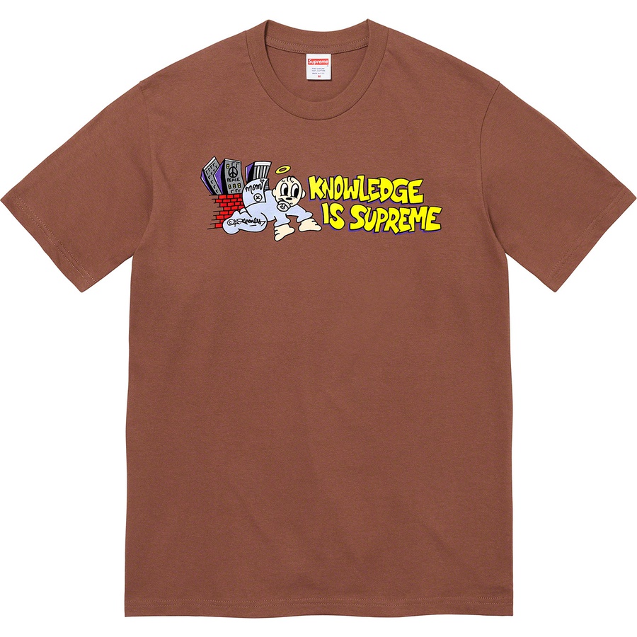 Supreme Knowledge Tee (SS22) - Brown - $40