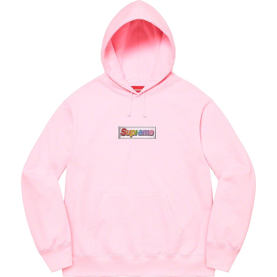 Details on Bling Box Logo Hooded Sweatshirt Light Pink from spring summer 2022 (Price is $158)