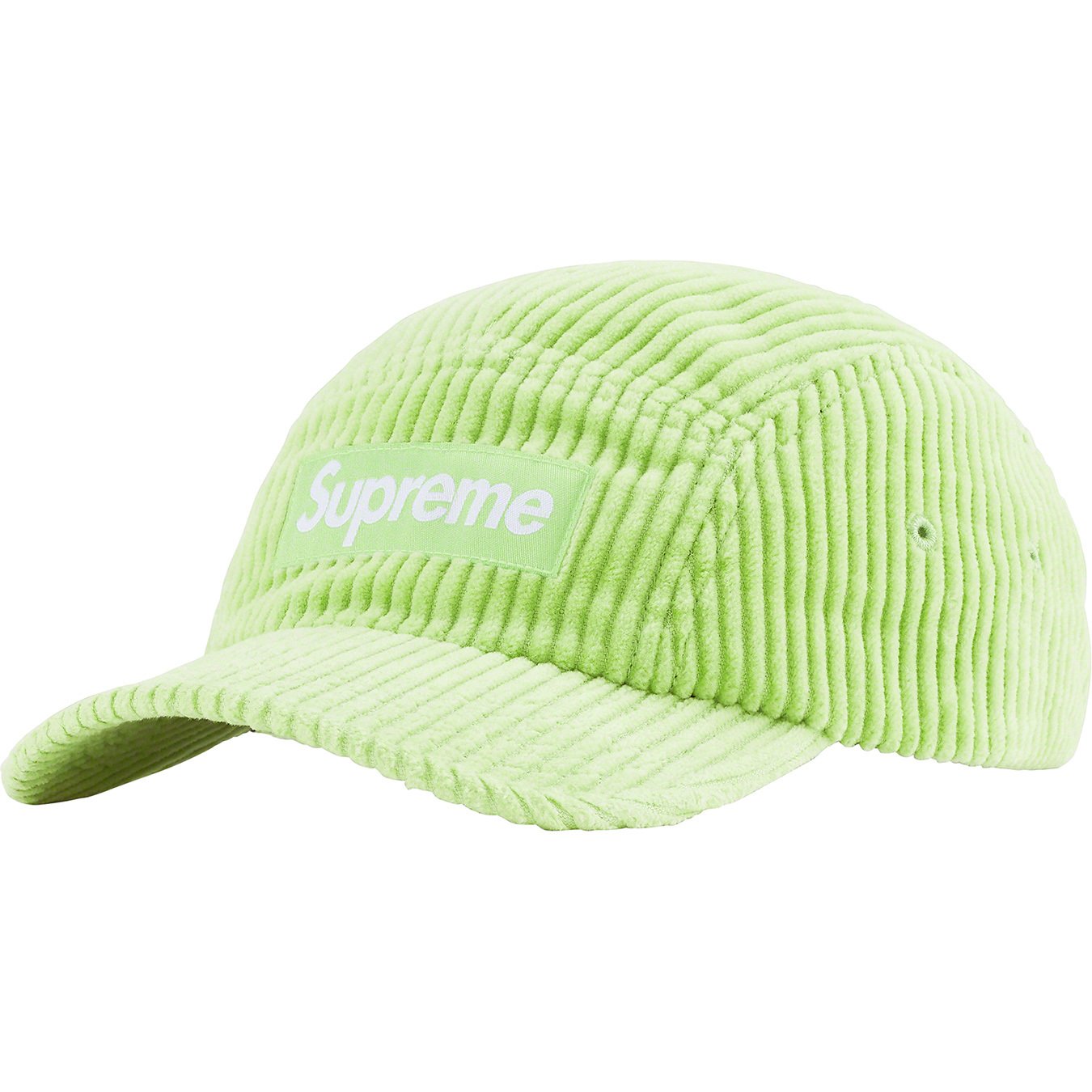 SUPREME CORDUROY CAMP CAP HAT BLACK SS22