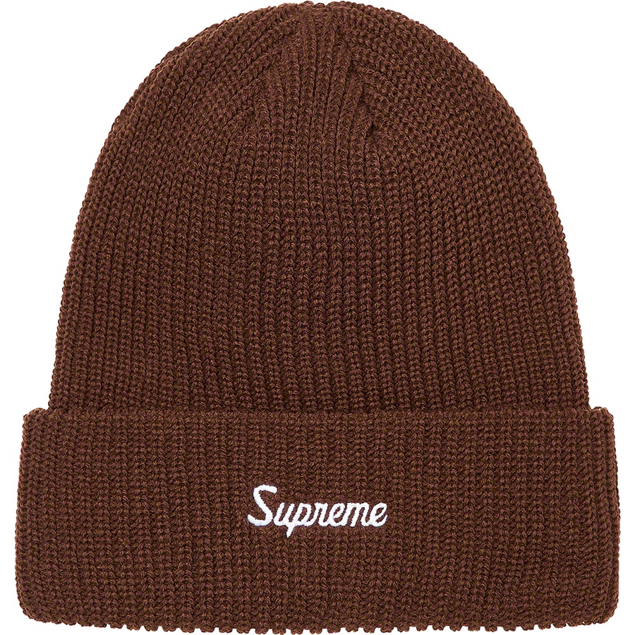 Details on Loose Gauge Beanie Brown from spring summer 2022 (Price is $38)