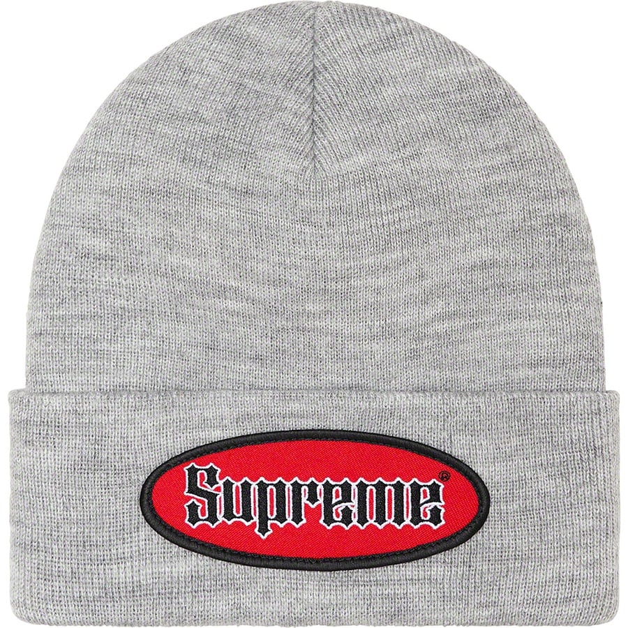 Details on Oval Patch Beanie Heather Grey from spring summer
                                                    2022 (Price is $38)