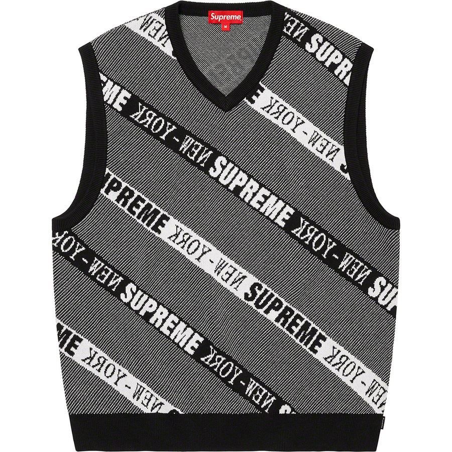 Details on Stripe Sweater Vest Black from spring summer
                                                    2022 (Price is $128)