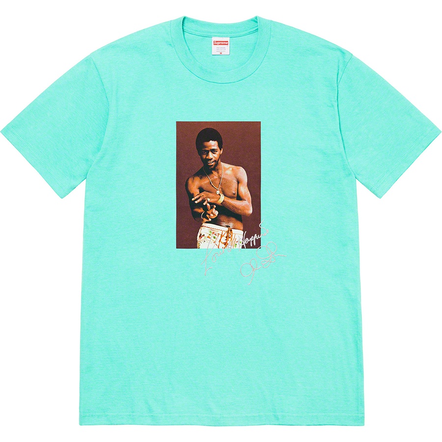 Details on Al Green Tee Teal from spring summer 2022 (Price is $48)