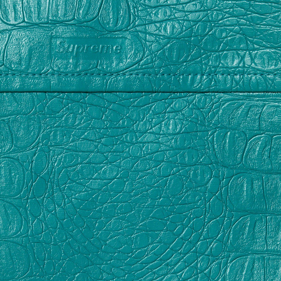 Details on Faux Croc Car Coat Teal from spring summer
                                                    2022 (Price is $288)