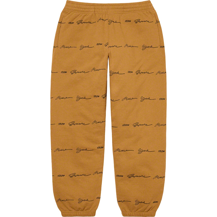 Details on Script Stripe Sweatpant Dark Mustard from spring summer
                                                    2022 (Price is $158)