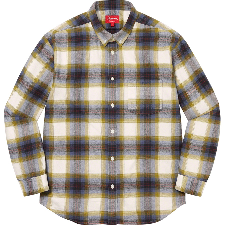 Details on Brushed Plaid Flannel Shirt Natural from spring summer 2022 (Price is $138)