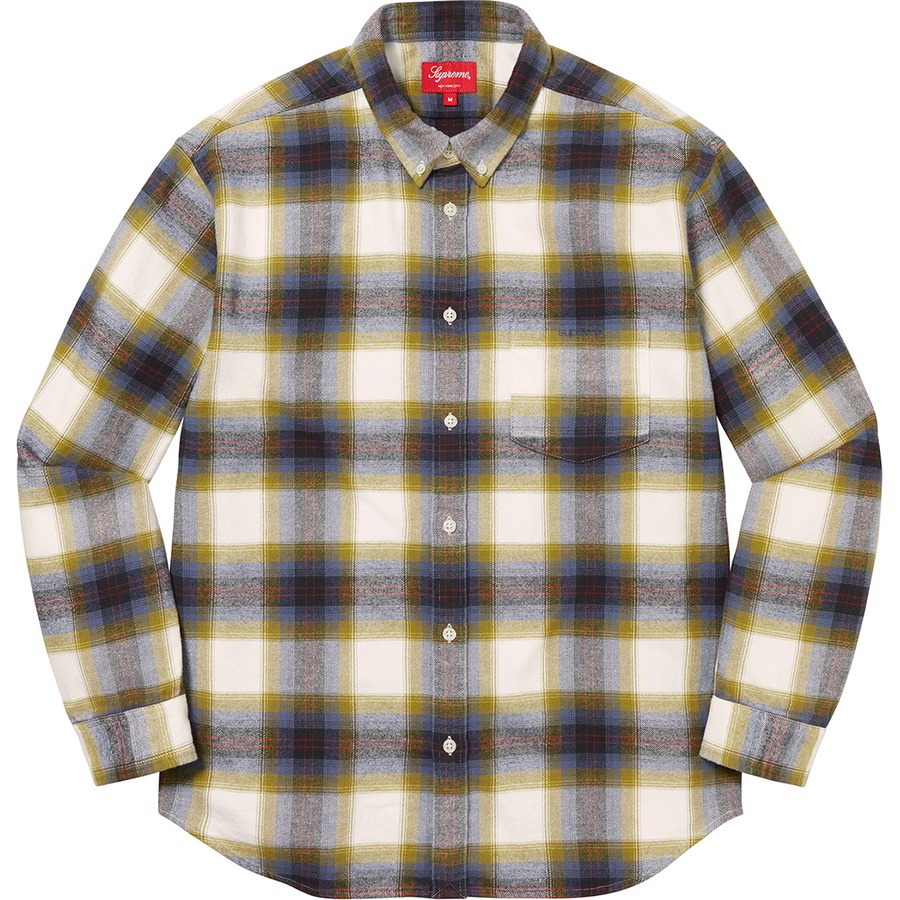 Details on Brushed Plaid Flannel Shirt Natural from spring summer
                                                    2022 (Price is $138)